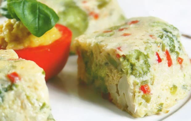 Budín de Brócoli y Coliflor
