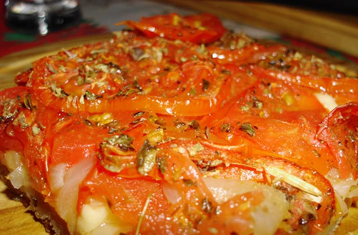 Torta de Tomate, Queso y Cebolla