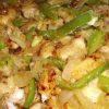 Cazón al horno con verduras