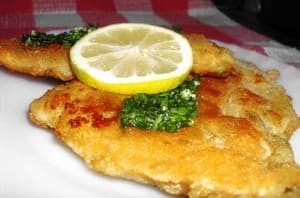 Milanesas de Lenguado con ajo y perejil