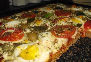 Pizza con harina integral