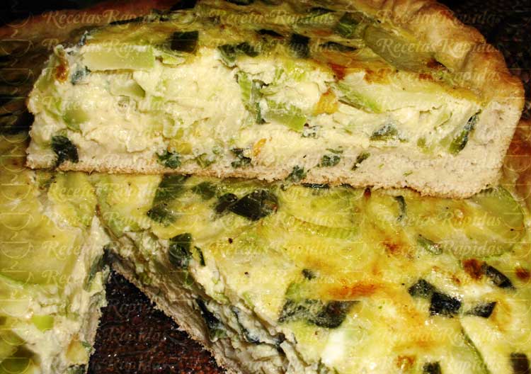 Tarta de Zucchini y Cebollas de Verdeo
