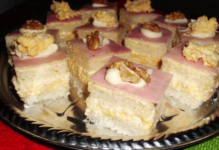 Aperitivos de Jamón y Huevo