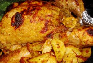 Pavita al horno con relleno