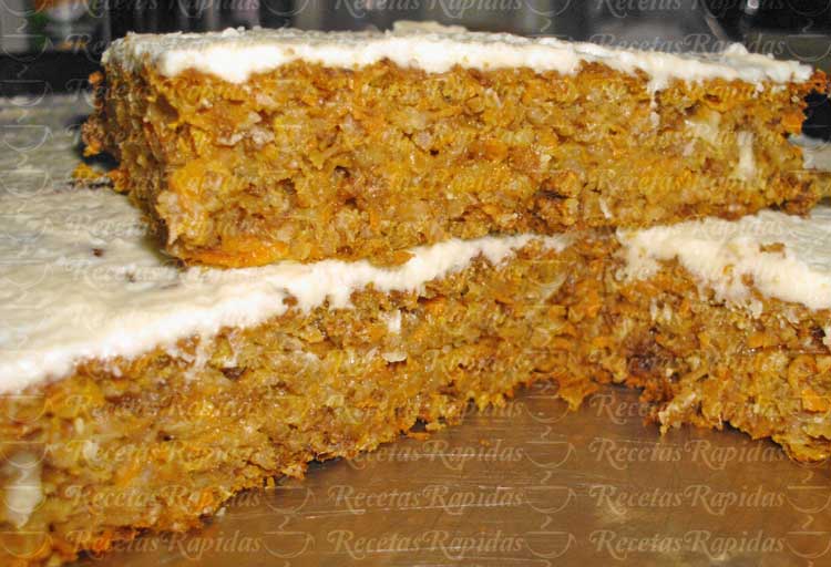 Pastel de Zanahoria con Nueces Carrot Cake saludable