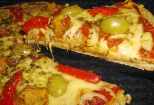 Pizza de Avena sin harina al horno