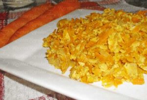 Revuelto de verduras con huevo, Cómo hacer revuelto de zanahorias