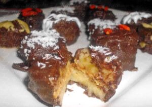 Bocaditos de Banana y Chocolate con Mantequilla de Maní