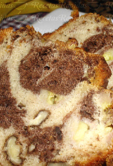 Cómo hacer Budín Marmolado de Banana y Chocolate
