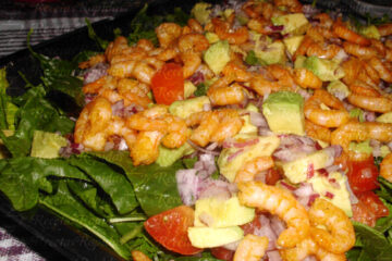 Ensalada de Espinaca con Camarones, fácil y deliciosa